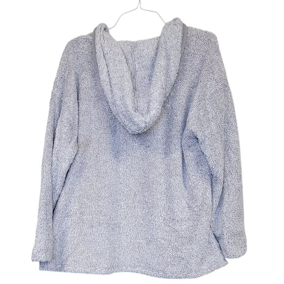 Kori Hooded Jacket Cardi Soft Cozy Grey Knit Cardigan Pockets Womens Large New - Picture 2 of 9